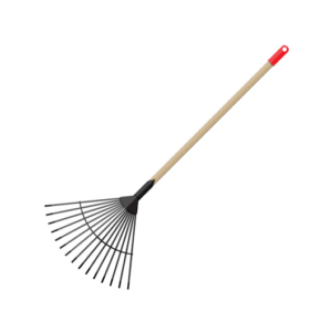 Metal Rake with Wooden Handle