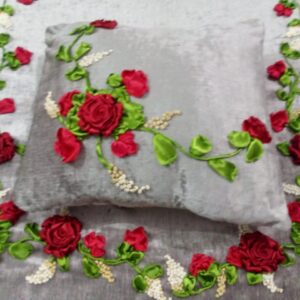 Handmade Ribbon Embroidered Bedset