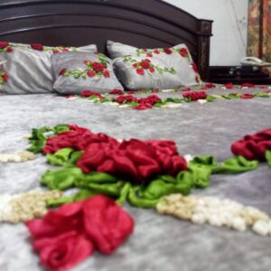 Handmade Ribbon Embroidered Bedset