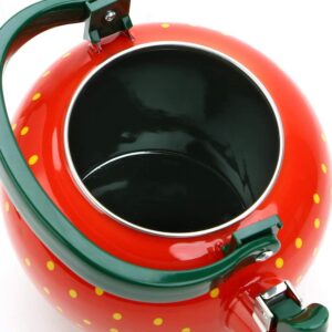 Supreme Housewares Stainless Steel Strawberry Whistling Tea Kettle